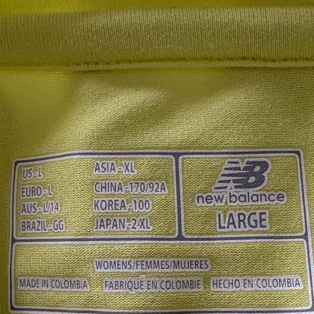 New Balance Women's Bright Yellow Long Sleeve Tee - Picture 3 of 5
